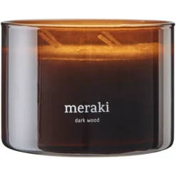 Meraki Scented Candle 340 Gr. - Dark Wood