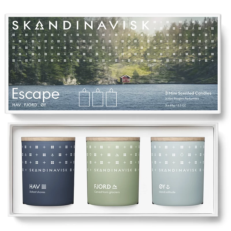SKANDINAVISK ESCAPE Candle Giftset 3 X 65 Gr.