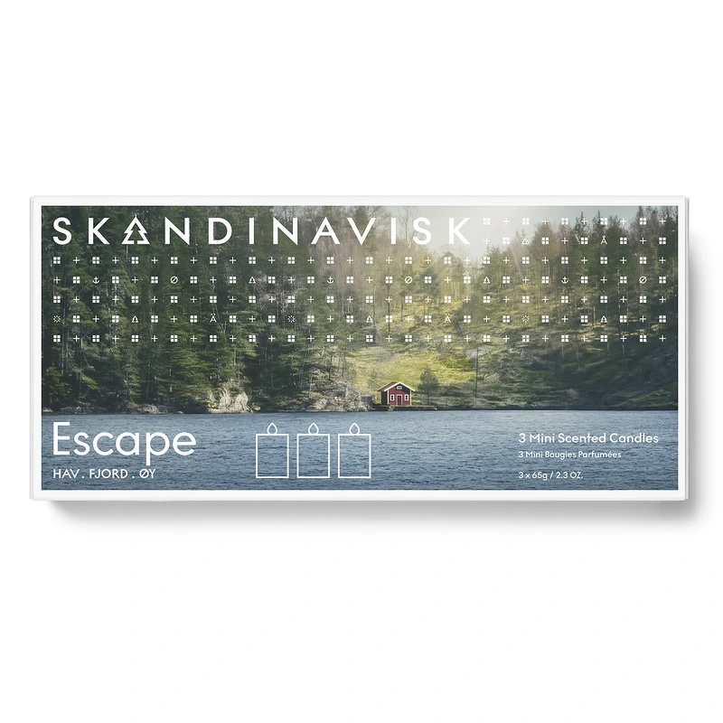SKANDINAVISK ESCAPE Candle Giftset 3 X 65 Gr. - Billede 3