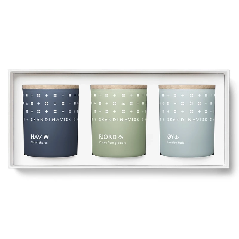 SKANDINAVISK ESCAPE Candle Giftset 3 X 65 Gr. - Billede 2