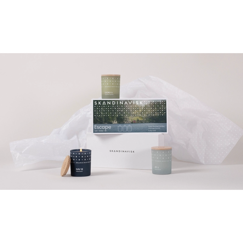 SKANDINAVISK ESCAPE Candle Giftset 3 X 65 Gr. - Billede 4