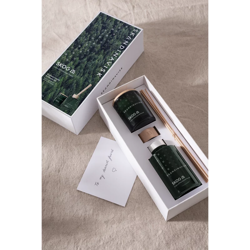 SKANDINAVISK SKOG Scented Candle & Diffuser Set - Billede 4